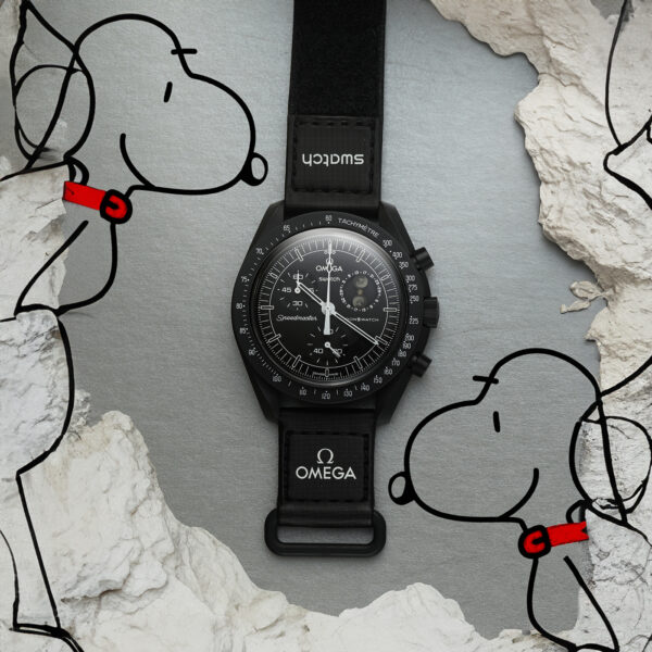 【新品・未使用】Snoopy x OMEGA x Swatch Black Snoopy x OMEGA x Swatch Snoopy Watch MISSION TO THE