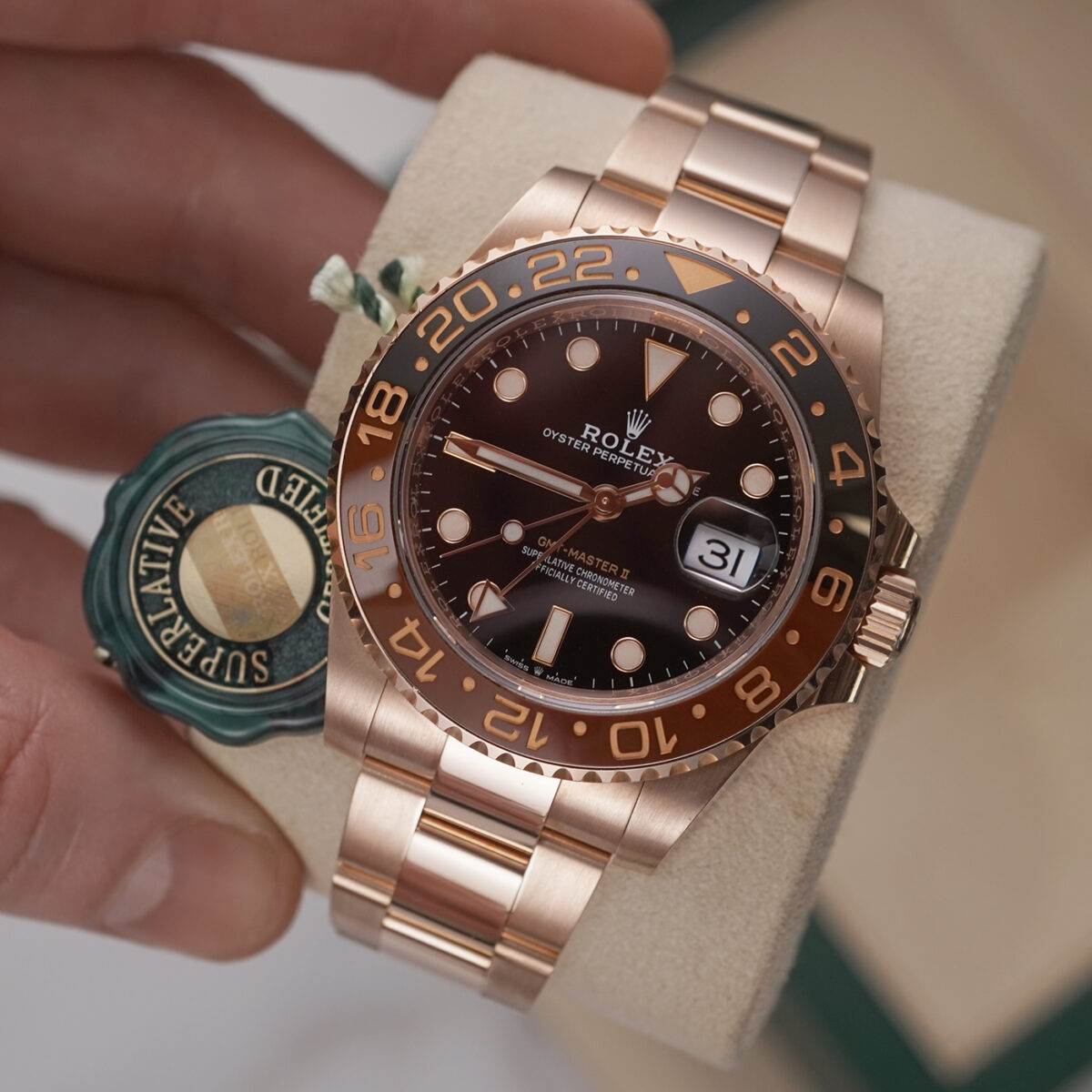 Full Gold Rolex Rootbeer - Image 2