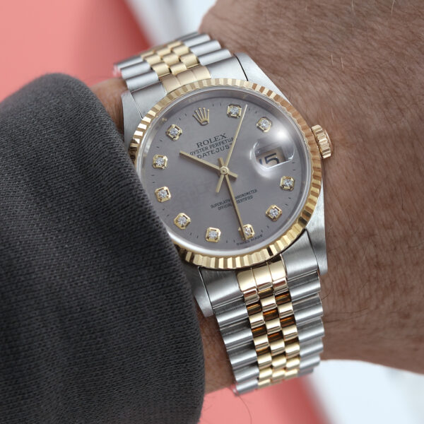 Rolex Datejust Silver Diamond Dial