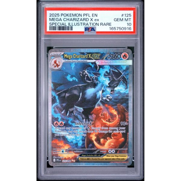 2025 Pokemon Mega Chizard X Ex special illustration Rare PSA 10